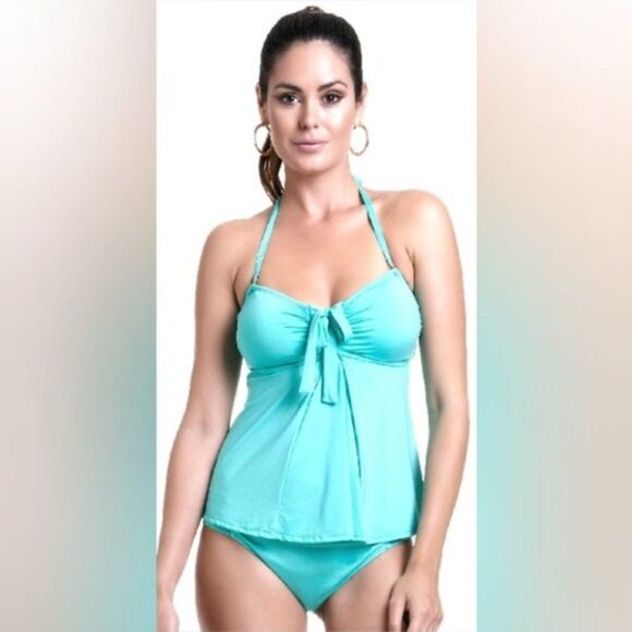 COLE OF CALIFORNIA - Bandeau Tankini Swim Top - Picture 1 of 4